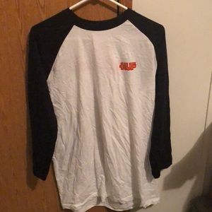Huf white and Black baseball tee